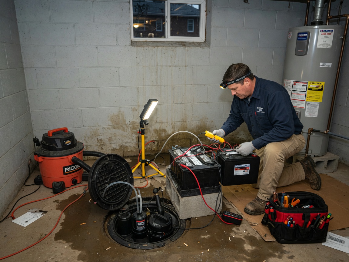 Battery Backup Sump Pump System in Toledo